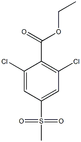 ethyl 2,6-dichloro-4-(methylsulfonyl)benzoate Struktur