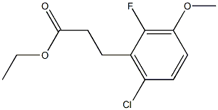 ethyl 3-(6-chloro-2-fluoro-3-methoxyphenyl)propanoate Struktur