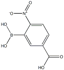 3-Borono-4-nitrobenzoic acid Struktur