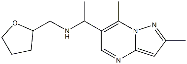 (1-{2,7-dimethylpyrazolo[1,5-a]pyrimidin-6-yl}ethyl)(oxolan-2-ylmethyl)amine Struktur