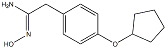 (1Z)-2-[4-(cyclopentyloxy)phenyl]-N'-hydroxyethanimidamide Struktur