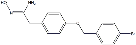 (1Z)-2-{4-[(4-bromobenzyl)oxy]phenyl}-N'-hydroxyethanimidamide Struktur