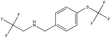 (2,2,2-trifluoroethyl)({4-[(trifluoromethyl)sulfanyl]phenyl}methyl)amine Struktur