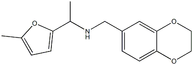 (2,3-dihydro-1,4-benzodioxin-6-ylmethyl)[1-(5-methylfuran-2-yl)ethyl]amine Struktur