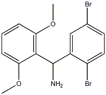 (2,5-dibromophenyl)(2,6-dimethoxyphenyl)methanamine Struktur