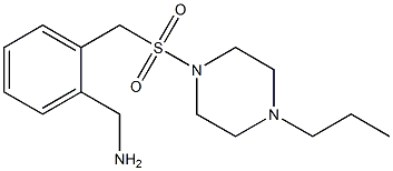 (2-{[(4-propylpiperazine-1-)sulfonyl]methyl}phenyl)methanamine Struktur