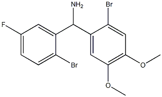 (2-bromo-4,5-dimethoxyphenyl)(2-bromo-5-fluorophenyl)methanamine Struktur