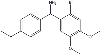 (2-bromo-4,5-dimethoxyphenyl)(4-ethylphenyl)methanamine Struktur