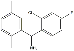 (2-chloro-4-fluorophenyl)(2,5-dimethylphenyl)methanamine Struktur