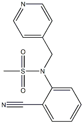 (2-cyanophenyl)-N-(pyridin-4-ylmethyl)methanesulfonamide Struktur