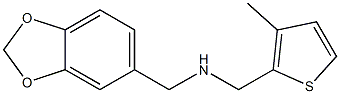 (2H-1,3-benzodioxol-5-ylmethyl)[(3-methylthiophen-2-yl)methyl]amine Struktur