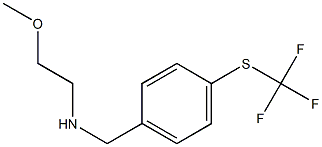 (2-methoxyethyl)({4-[(trifluoromethyl)sulfanyl]phenyl}methyl)amine Struktur