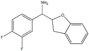 (3,4-difluorophenyl)(2,3-dihydro-1-benzofuran-2-yl)methanamine Struktur