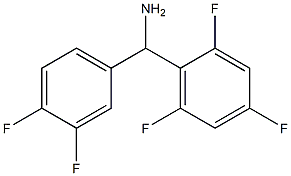 (3,4-difluorophenyl)(2,4,6-trifluorophenyl)methanamine Struktur