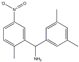 (3,5-dimethylphenyl)(2-methyl-5-nitrophenyl)methanamine Struktur