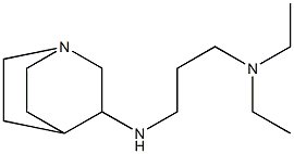 (3-{1-azabicyclo[2.2.2]octan-3-ylamino}propyl)diethylamine Struktur