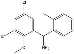 (3-bromo-5-chloro-2-methoxyphenyl)(2-methylphenyl)methanamine Struktur