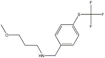 (3-methoxypropyl)({4-[(trifluoromethyl)sulfanyl]phenyl}methyl)amine Struktur