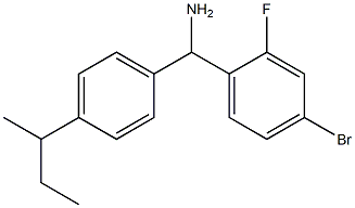 (4-bromo-2-fluorophenyl)[4-(butan-2-yl)phenyl]methanamine Struktur