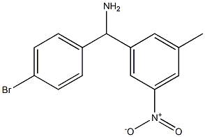 (4-bromophenyl)(3-methyl-5-nitrophenyl)methanamine Struktur