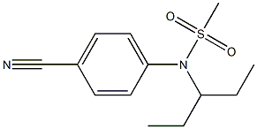 (4-cyanophenyl)-N-(pentan-3-yl)methanesulfonamide Struktur