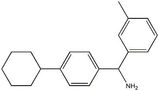 (4-cyclohexylphenyl)(3-methylphenyl)methanamine Struktur