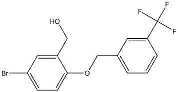 (5-bromo-2-{[3-(trifluoromethyl)phenyl]methoxy}phenyl)methanol Struktur