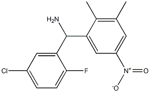 (5-chloro-2-fluorophenyl)(2,3-dimethyl-5-nitrophenyl)methanamine Struktur