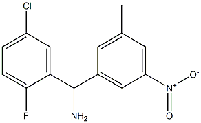 (5-chloro-2-fluorophenyl)(3-methyl-5-nitrophenyl)methanamine Struktur