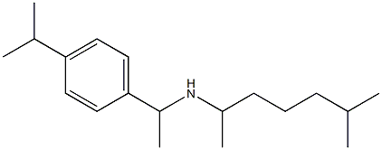 (6-methylheptan-2-yl)({1-[4-(propan-2-yl)phenyl]ethyl})amine Struktur