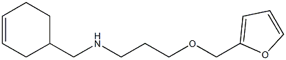 (cyclohex-3-en-1-ylmethyl)[3-(furan-2-ylmethoxy)propyl]amine Struktur