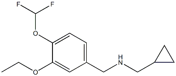 (cyclopropylmethyl)({[4-(difluoromethoxy)-3-ethoxyphenyl]methyl})amine Struktur