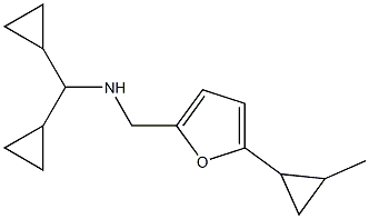 (dicyclopropylmethyl)({[5-(2-methylcyclopropyl)furan-2-yl]methyl})amine Struktur