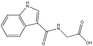 [(1H-indol-3-ylcarbonyl)amino]acetic acid Struktur