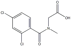 [(2,4-dichlorobenzoyl)(methyl)amino]acetic acid Struktur