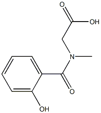 [(2-hydroxybenzoyl)(methyl)amino]acetic acid Struktur