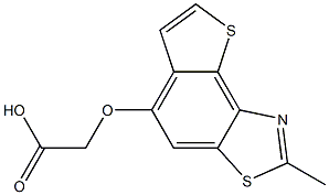 [(2-methylthieno[2,3-e][1,3]benzothiazol-5-yl)oxy]acetic acid Struktur