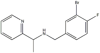 [(3-bromo-4-fluorophenyl)methyl][1-(pyridin-2-yl)ethyl]amine Struktur