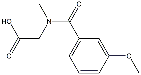 [(3-methoxybenzoyl)(methyl)amino]acetic acid Struktur