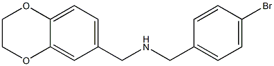 [(4-bromophenyl)methyl](2,3-dihydro-1,4-benzodioxin-6-ylmethyl)amine Struktur