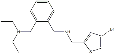 [(4-bromothiophen-2-yl)methyl]({2-[(diethylamino)methyl]phenyl}methyl)amine Struktur