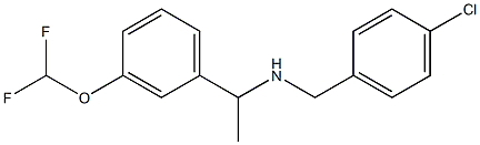 [(4-chlorophenyl)methyl]({1-[3-(difluoromethoxy)phenyl]ethyl})amine Struktur