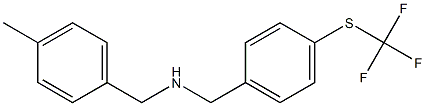 [(4-methylphenyl)methyl]({4-[(trifluoromethyl)sulfanyl]phenyl}methyl)amine Struktur