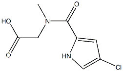 [[(4-chloro-1H-pyrrol-2-yl)carbonyl](methyl)amino]acetic acid Struktur