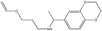 [1-(2,3-dihydro-1,4-benzodioxin-6-yl)ethyl][3-(ethenyloxy)propyl]amine Struktur