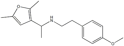 [1-(2,5-dimethylfuran-3-yl)ethyl][2-(4-methoxyphenyl)ethyl]amine Struktur