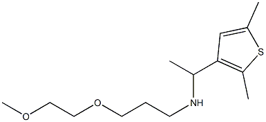 [1-(2,5-dimethylthiophen-3-yl)ethyl][3-(2-methoxyethoxy)propyl]amine Struktur