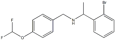 [1-(2-bromophenyl)ethyl]({[4-(difluoromethoxy)phenyl]methyl})amine Struktur