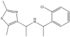 [1-(2-chlorophenyl)ethyl][1-(2,5-dimethyl-1,3-thiazol-4-yl)ethyl]amine Struktur