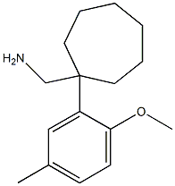 [1-(2-methoxy-5-methylphenyl)cycloheptyl]methanamine Struktur